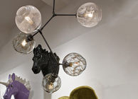 Luces de cristal de ramificación transparentes de la suspensión de las burbujas para el sitio de Dinning decorativo