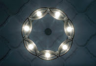 Lámpara cristalina de lujo ligera 7 interiores de gama alta para el pasillo y el banquete Pasillo del hospital