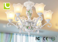 Lámpara ligera del techo 6 cristalinos tradicionales, E27 blanco/lámpara del colgante de E26 LED