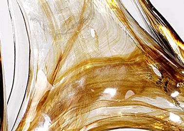 Luz única/rústica/retra de la sombra de la lámpara de cristal ambarina del hierro labrado del estilo 3, base E27