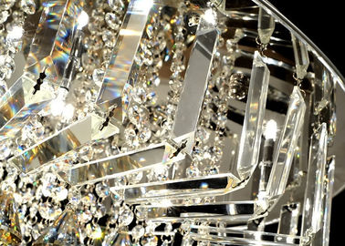 Luces de techo cristalinas lujosas que caben, lámpara montada techo único contemporáneo