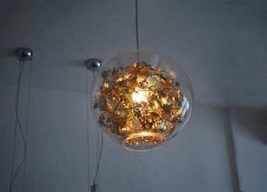 el colgante de la ejecución del globo del enredo 100W enciende la iluminación de la bola de cristal con color oro