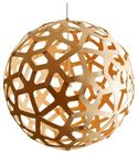 Lámpara de madera natural geométrica de la suspensión de las luces pendientes de la ejecución del globo