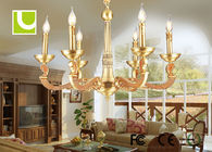 Iluminación contemporánea de la lámpara transparente/de oro E14/E12 del cristal para la sala de estar