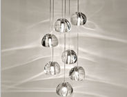 Luces pendientes de la ejecución de cristal transparente para la decoración casera