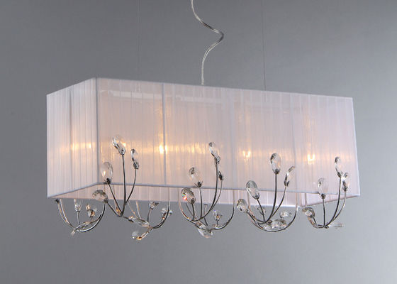 Lámpara rectangular moderna blanca que enciende 4Lights para el comedor