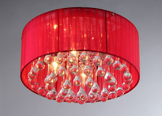 Iluminación moderna redonda roja de la lámpara que electrochapa E14 el × 40W