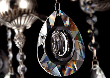 Luz cristalina retra europea negra de la lámpara 6, lámparas de cristal tradicionales antiguas