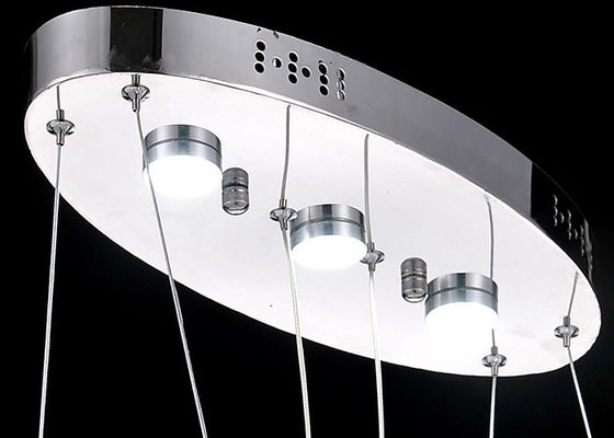 Lámpara cristalina de lujo moderna en forma de corazón dual con la cadena ajustable de los 75cm
