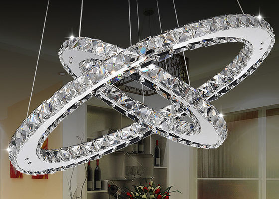 Cromo/lámpara cristalina de lujo clara del comedor K9 con la luz de 18W LED