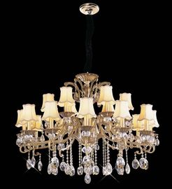 Iluminación cristalina contemporánea de cobre amarillo durable de la lámpara con el poder más elevado LED