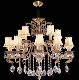 Iluminación cristalina contemporánea de cobre amarillo durable de la lámpara con el poder más elevado LED