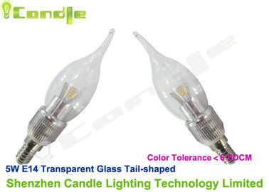 La lámpara cristalina llevó los bulbos E14, CE llevado 5w transparente EMC del bulbo de la vela del vidrio