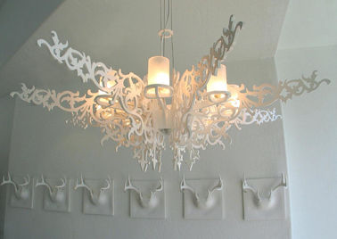 Iluminación blanca de madera de goma del esplendor de las lámparas de la mansión para los chalets/los hoteles de lujo
