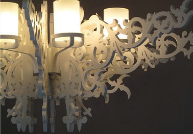 Iluminación blanca de madera de goma del esplendor de las lámparas de la mansión para los chalets/los hoteles de lujo