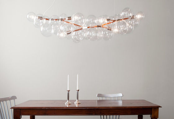 La luz de bulbos de cristal ata las lámparas del hotel decorativas con su manera para el comedor