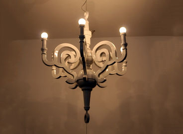lámpara blanca del resina de las lámparas del hotel 40W/madera para el restaurante/el hotel decorativos