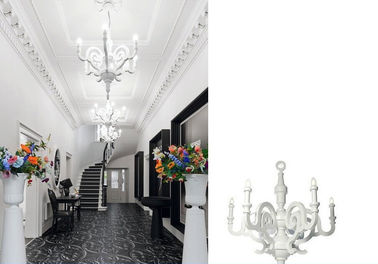 lámpara blanca del resina de las lámparas del hotel 40W/madera para el restaurante/el hotel decorativos