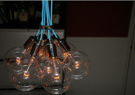 Luces de aluminio de las cabezas E27 de la lámpara 19 de la bola de cristal para la decoración del sitio