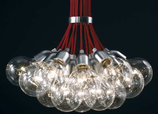 Luces de aluminio de las cabezas E27 de la lámpara 19 de la bola de cristal para la decoración del sitio