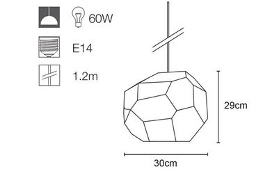 Lámpara pendiente de cristal de la luz moderna transparente de la suspensión para la decoración del restaurante/de la barra