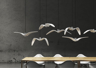 Suspensión preciosa de Nightbirds que enciende forma blanca pura de los pájaros de la iluminación del acrílico LED