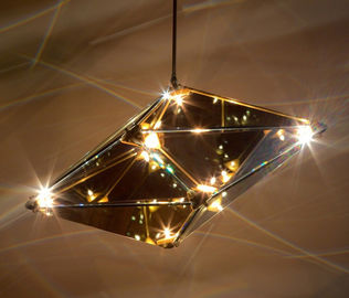 Luz moderna de cristal de la suspensión de la forma del diamante popular para el hotel del restaurante de la barra