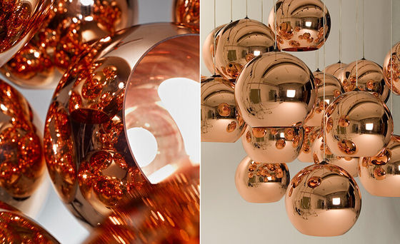 Luz pendiente de la suspensión del cobre moderno contemporáneo de la luz de Tom Dixon