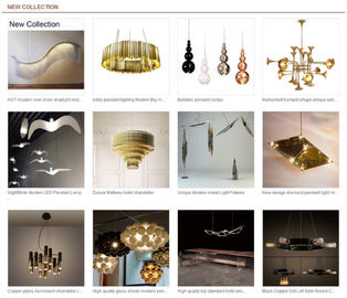 iluminación pendiente de cristal con nuevo diseño