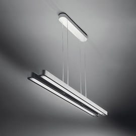 Iluminación pendiente de aluminio de la astilla T5 de la oficina de la ejecución de techo de la PC doble de las luces