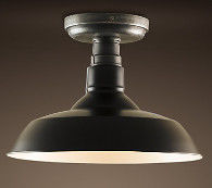 Lámpara de aluminio casera negra del techo de las luces de techo del vintage del desván E27