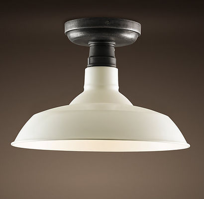 Lámpara de aluminio casera negra del techo de las luces de techo del vintage del desván E27