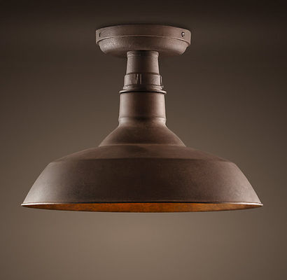 Lámpara de aluminio casera negra del techo de las luces de techo del vintage del desván E27