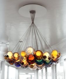 Lámpara pendiente colorida de cristal doble creativa de las luces de techo de la ejecución de la cubierta LED G9
