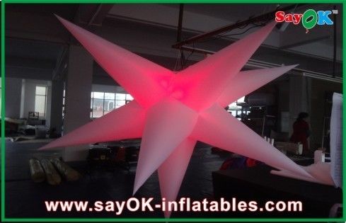 Estrella colgante inflable modificada para requisitos particulares de la luz de la decoración LED del acontecimiento del partido