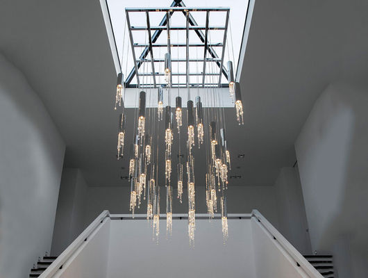 El cristal atractivo llevó las luces pendientes, iluminación de la suspensión del LED para los chalets de lujo