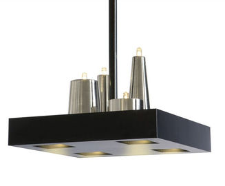Alrededor de o el metal cuadrado llevó las lámparas sutil colgantes brillantes de las luces de la lámpara