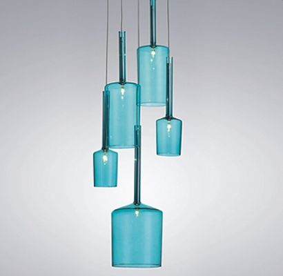 Lámparas llevadas modernas de la moda del color, lámpara pendiente G9 de la botella de cristal
