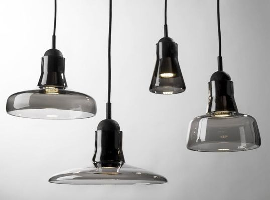 Luces llevadas decorativas interiores para las luces pendientes grises del humo de la lámpara para la barra
