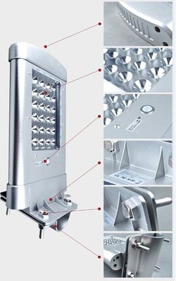 Altas luces de calle solares todas juntas al aire libre puras del blanco IP66 LED del lumen 50W