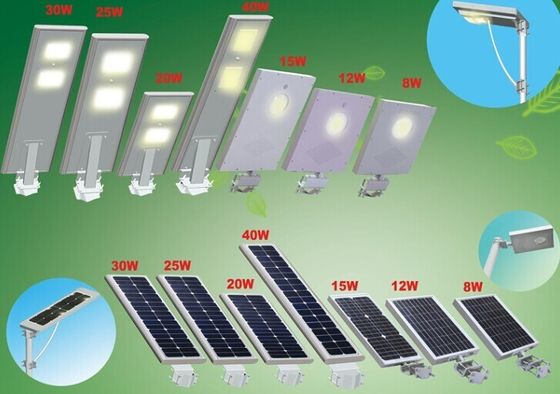 60W ahorros de energía refrescan las luces de calle solares integradas al aire libre blancas de IP66 LED