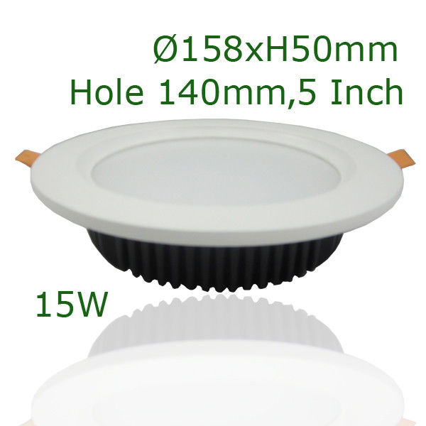 5 pulgadas ahuecaron el LED abajo encienden/ahuecaron 5 pulgadas LED abajo encienden 15 vatios 6000K para la iluminación comercial