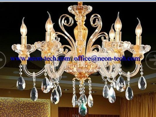 Luces pendientes modificadas para requisitos particulares del hotel de lujo del cristal LED, accesorios de luces LED de encargo